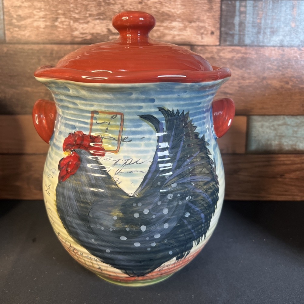 LE ROOSTER by‎ Certified Int Susan Winget MED Canister & Lid